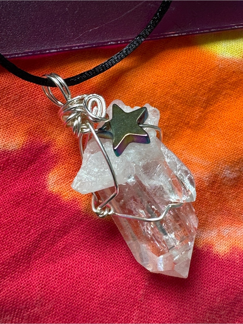 Triple Point Quartz Crystal Necklace